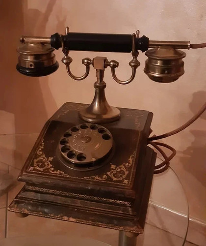 Antico telefono vintage con - antico,