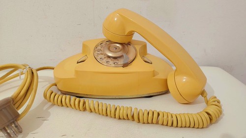 Telefono lillo vintage giallo - telefono,