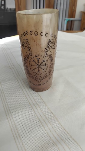 Vintage norwegian horn beaker - vintage,